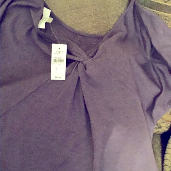 Ladies sz Large dress loft retail $69.99 purple new lovely Comfort soft - Picture 4 of 15